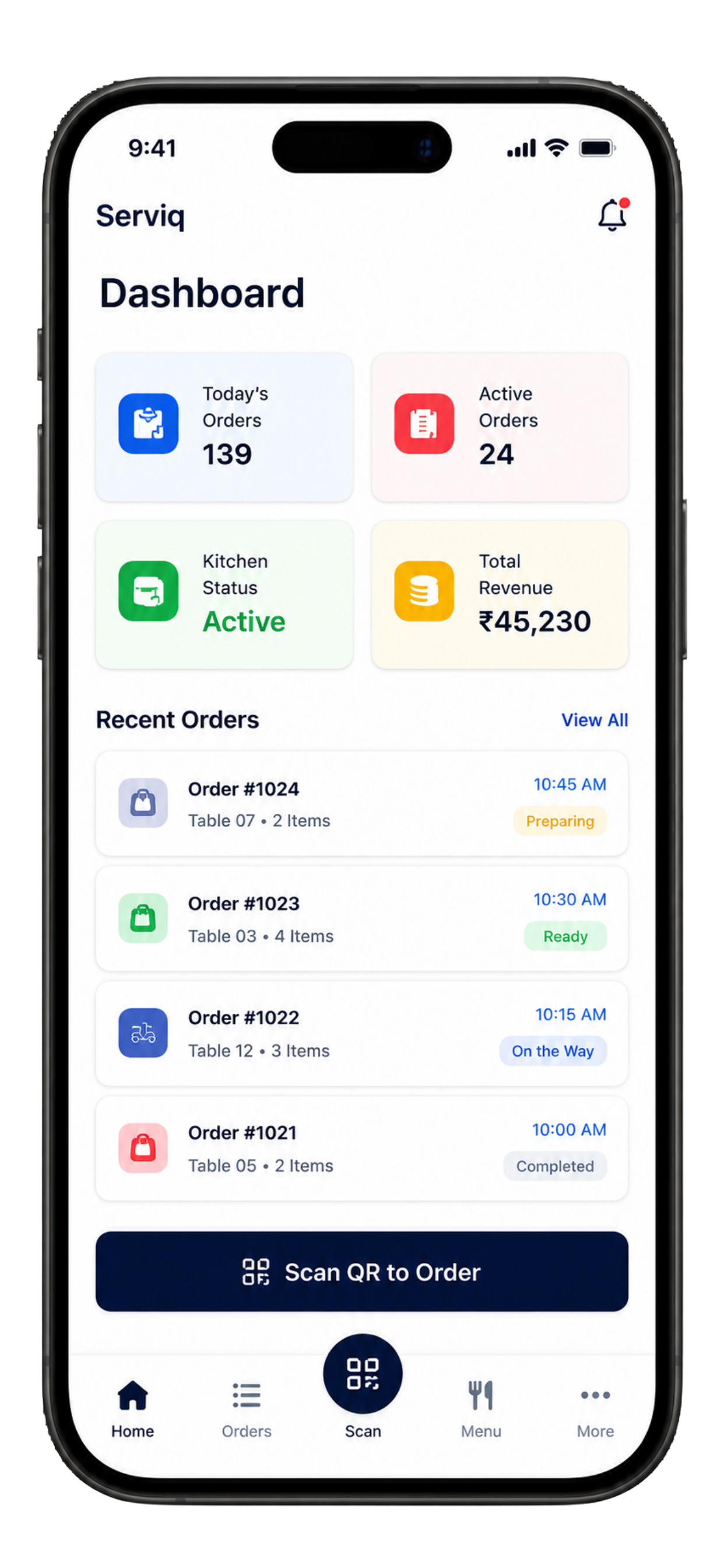 Serviq Restaurant App